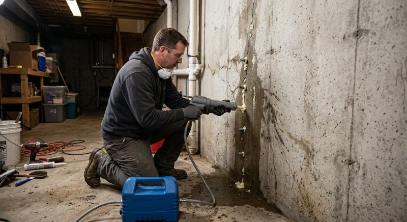 Basement Crack Repair in Bixby, OK