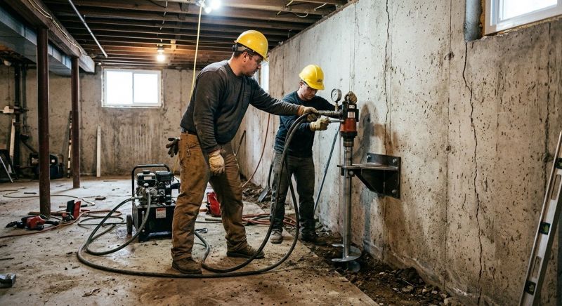 Basement Stabilization in Bixby, OK