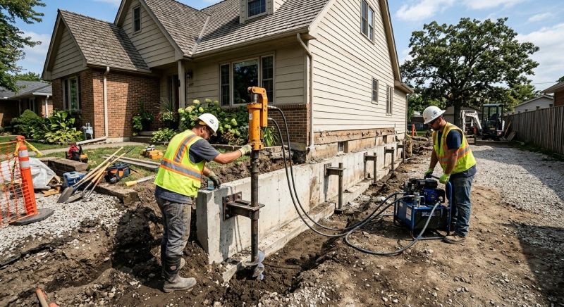 Basement Stabilization in Bixby, OK