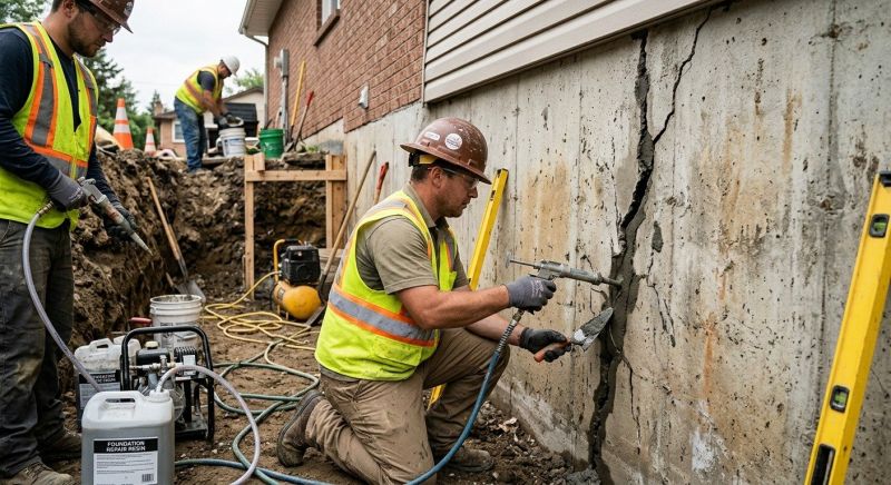 Cracked Foundation Repair in Mounds, OK