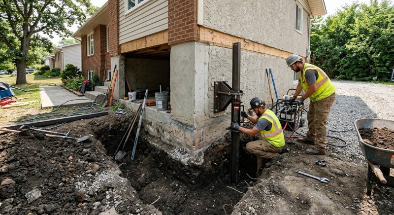 Foundation Pier Repair in Bixby, OK