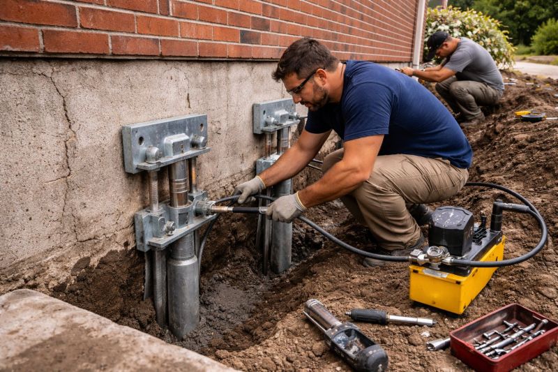 Foundation Pier Repair in Bixby, OK