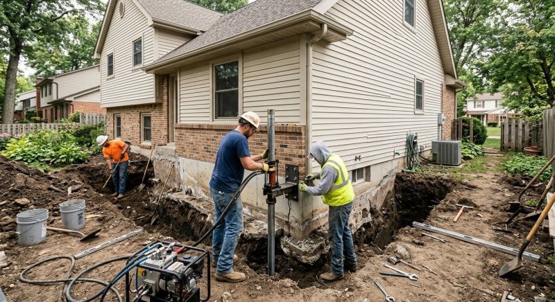 Foundation Settlement Repair in Bixby, OK
