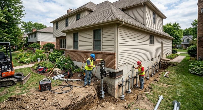 Helical Piers Installation in Bixby, OK