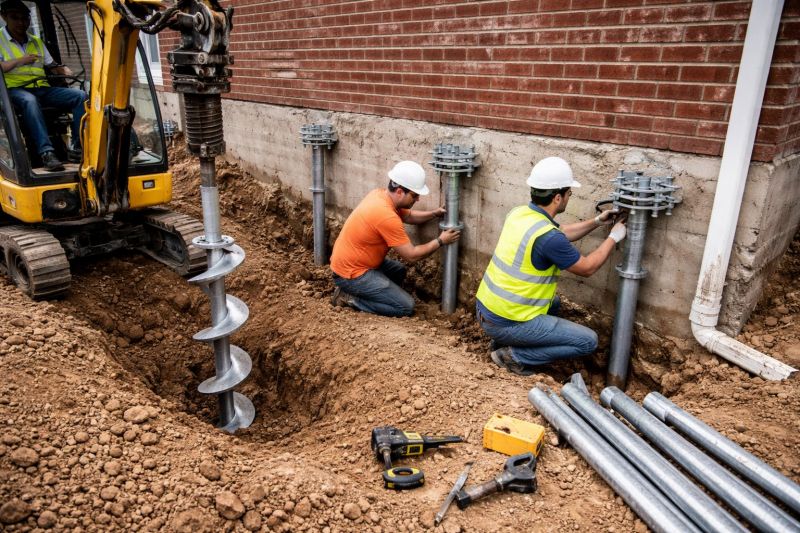 Helical Piers Installation in Bixby, OK