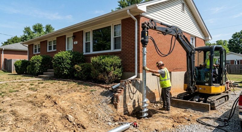 Helical Pile Installation in Bixby, OK